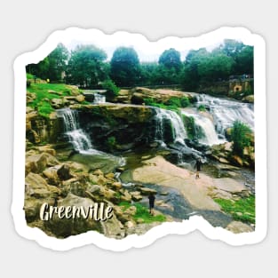 Photo of Greenville South Carolina skyline blue sky sunset USA city break Sticker